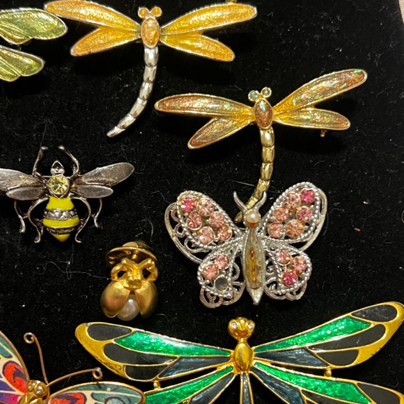 Vintage Butterfly and Dragonfly Brooch Collection - Unique Costume Jewelry Pins - Picture 5 of 15